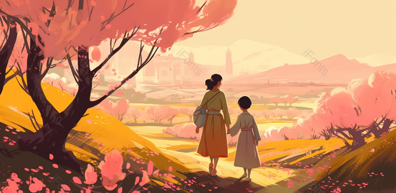 粉红色女王节电商简约风母亲节插画,插画/手绘图,插画/手绘图库,插画/手绘图下载,插画/手绘